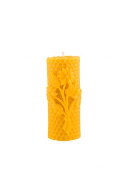 Flower beeswax candle